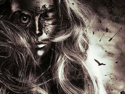 Time Is Gone bw matte painting photo manipulation photoshop poster surreal