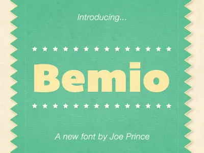 Bemio Now Available! bemio co op donate download font joe lost prince sans stars type typography