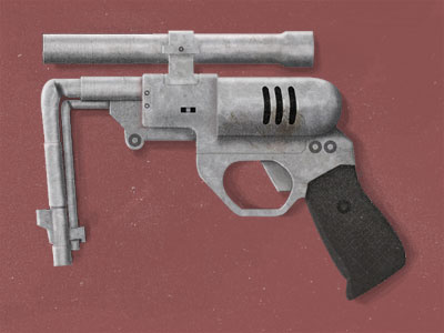 DE-10 blaster illustration star wars