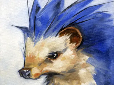 Sonic the Hedgehog Final canvas game genesis illustration oil painting sega sonic video