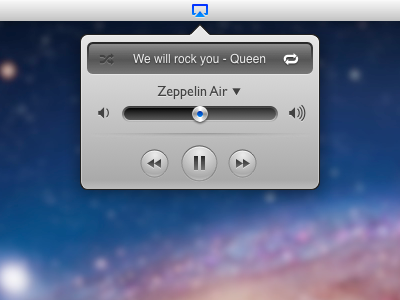 Airplay In Menubar air airplay bar itunes menu menubar music os x play