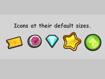 Chunky Game Currency Icons buttons chunky comicsans currency game gameicon icons illustration vector