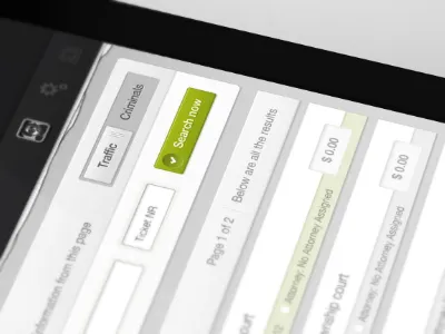 Right side! application grey interface ipad lime ui ux yellow