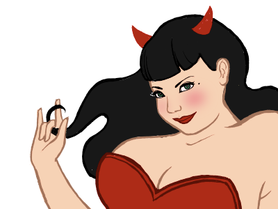 devil babe in progress babe devil fat girl pinup sexy