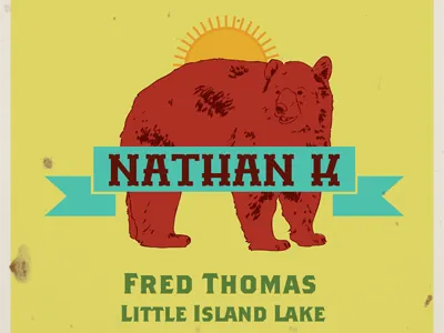 Nathan K Show concert gig poster graphic design poster type layout typography