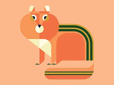 Chipmunk acorn adobe charlie chipmunk flat geometric harper illustrator mouse nature rat squirrel vector