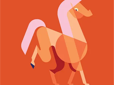 Horse adobe brand charlie clip clop design farm flat geometric harper horse icon illustrator vector