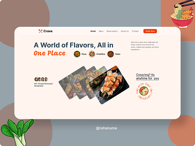 Design for Restaurant branding design food store healthy food home page interface product design recipes ui ux web design