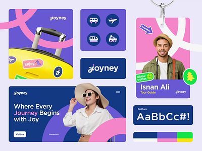 Joyney : Travel Platform - Visual Identity animation brand brand guideline brand identity branding colorful fun graphic design icon design identity design logo logotype motion graphics travel travel app travel branding travel platform trip visual branding visual identity