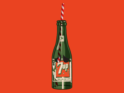 7up 1-27-12 7up bottle illustration pop soda suds technique