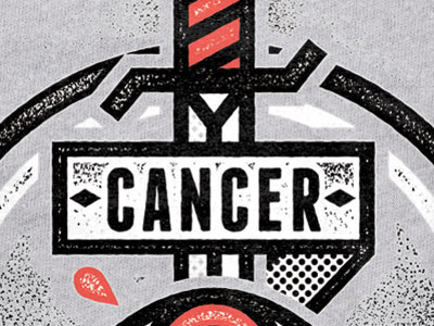 Cancer Bats eye graphic design illustration sword texture