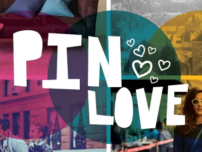 Love blog bold hand lettering hearts white type