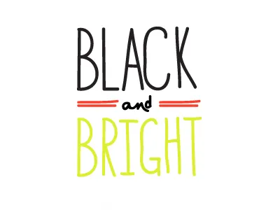 Black and Bright black blog bright collection handwriting header red