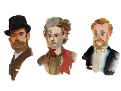 Friendandenemy400x300 color illustration water water color watercolor