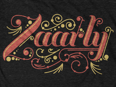 Zaarly Script apparel elegeant lettering script zaarly