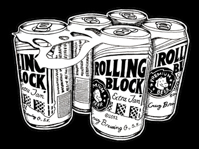 The Pack 2 beer illustration lettering shirt typography