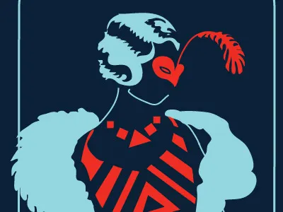 Deco Masquerade art deco deco fabric geometric limited palette