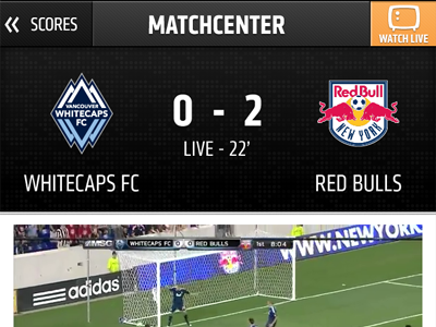 MLS MatchCenter design app iphone matchcenter mls mobile score stats teams