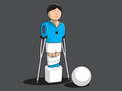 Broken foosball glenn jones glennz illustrator shirt tee vector