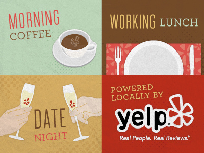 Yelp Ad design illustration yelp