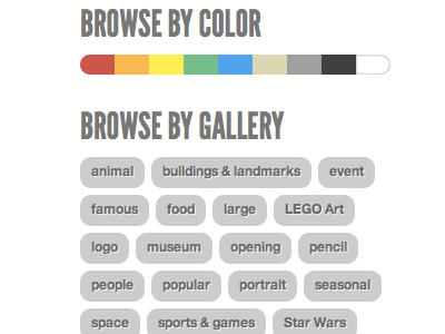 The Art of the Brick css3 gothic html5 lego trade