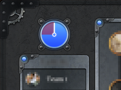 Futuristic Thingy blue clock future glow grey used