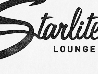 Starlite Lounge bar brand hand drawn identity logo mark restaurant type typography