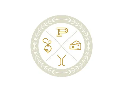Premise Emblem bar beet charcuterie cheese circle emblem inline martini monogram p radish restaurant wheat