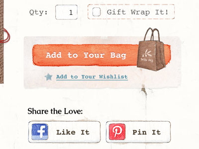 Add to Your Bag brown ecommerce handmade john salmon social media texture ui ux watercolor