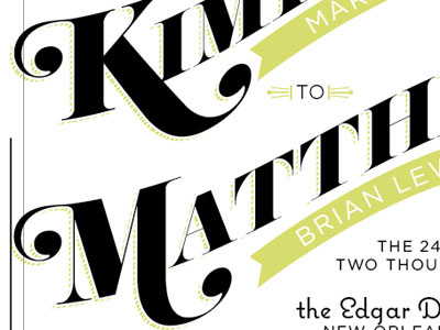 Kim & Matt 1 invitation wedding