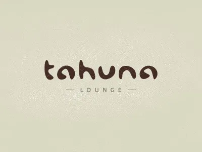 Tahuna authentic bar calligraphy design eat exotic food lettering logo lounge restaurant tahuna typography unused