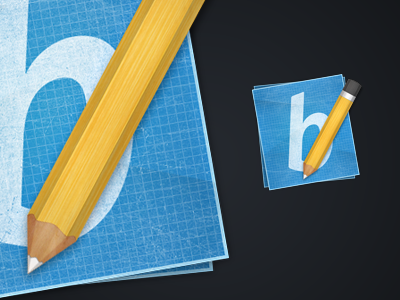 Pencil Icon blue print pencil texture