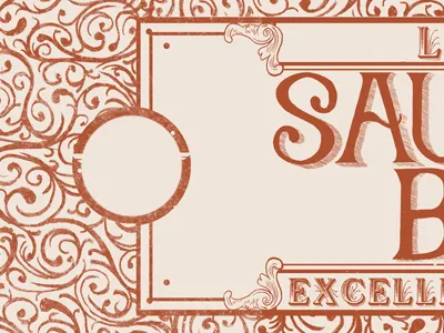 Second wine label design hand drawn illustration typography wine label