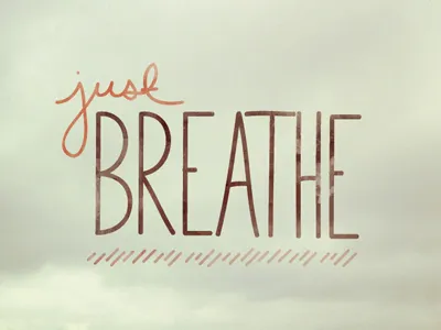 Just Breathe doodle fun hand lettering