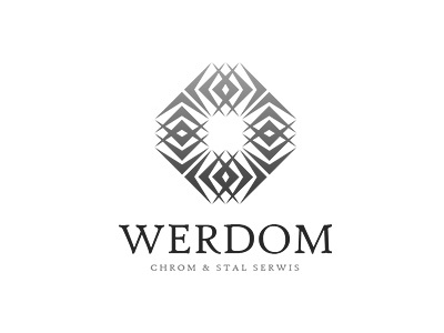 Werdom black branding clean grayscale logo technical