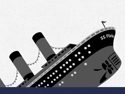 SS Flickr design flickr illustration rough ship sinking titanic