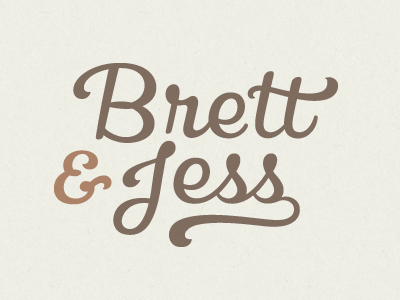 brett & jess ampersand identity lettering logo script type wedding