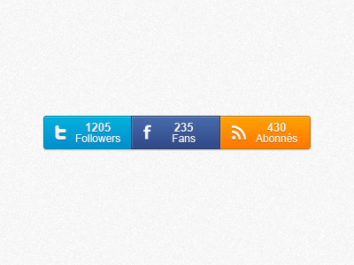 Social Counters button buttons counter facebook france free rss social twitter