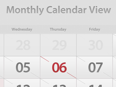 Monthly Calendar desing start up ui ux