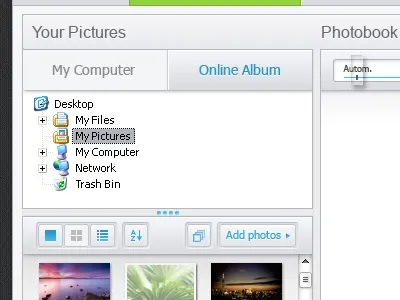 Online Shop Interface interface photos shop ui upload web web shop wizard