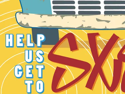 Midcoast Takeover cars illustration music sxsw typography vector illustration