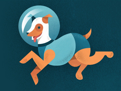 Laika 2.0 dog illustration laika