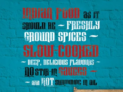 Delhi Grill Restaurant typography