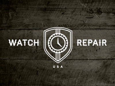Watch Repair branding identity logo