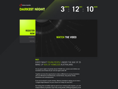 Darkest Night Preview dark green homepage layout website