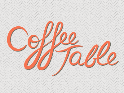 Coffee Table Logo hand lettered illustrator logo