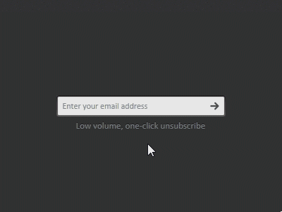 [animated] Minimalist subscription form gif