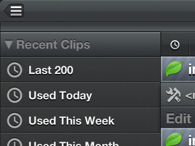 Used Today app coda dark dev interface perfect pixel ui web