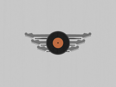 "Almost Famous" Logo almost drums famous guitar music vinyl