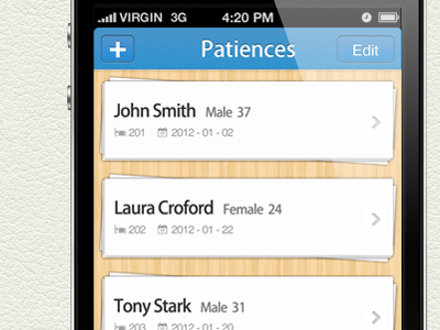 DocNotes App - Patiences